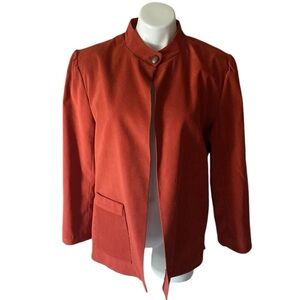 Handmade Ardelia’s Pumpkin Orange Open Front Jacket Fall Size 18
